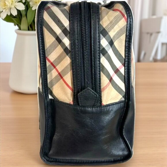 Burberry Vintage Blue Label Nova Check Boston Handbag Satchel with COA - Picture 6 of 16